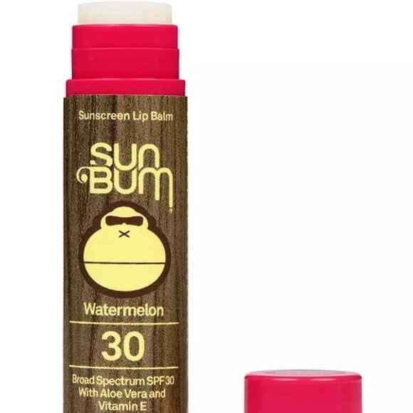 SUN BUM Watermelon Lip Balm with Aloe/Cocoa Butter/Vitamin E SPF 30 Sunscreen - Picture 4 of 6